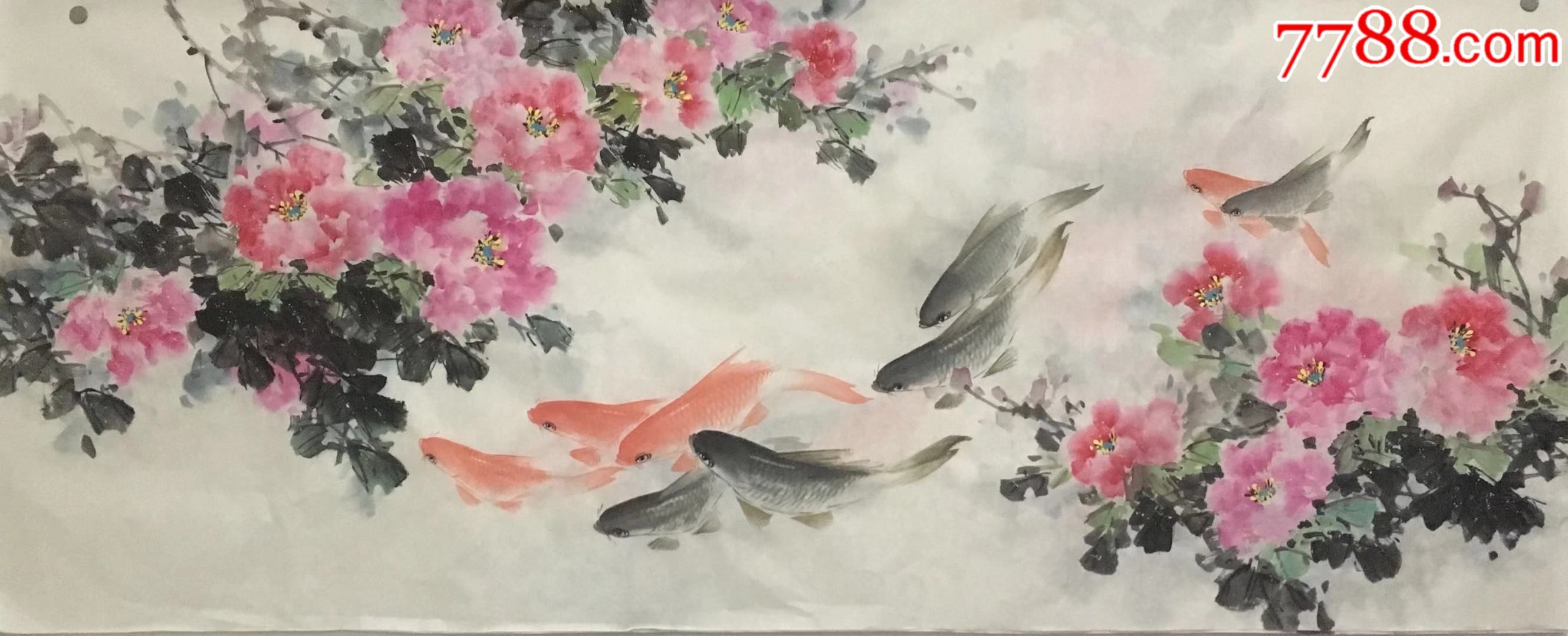 美女画家殷红画花鸟虫鱼