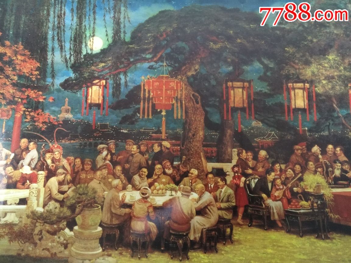 著名油画大师刘宇一之良宵—好品少见,本店年画均保真