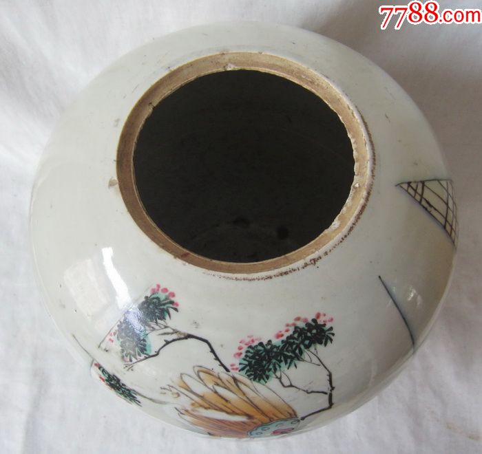 毛子荣绘月宫嫦娥冬瓜罐_彩绘瓷/彩瓷【结缘古玩店】_第6张_7788瓷器