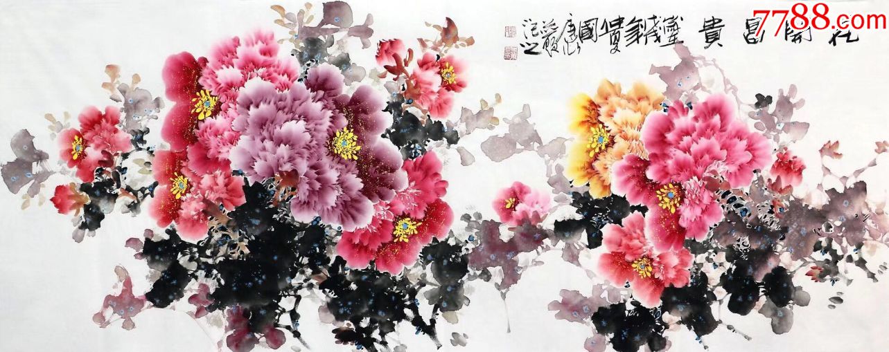 蒋国康·小六尺牡丹01-价格:300元-se64065105-花鸟国画原作-零售