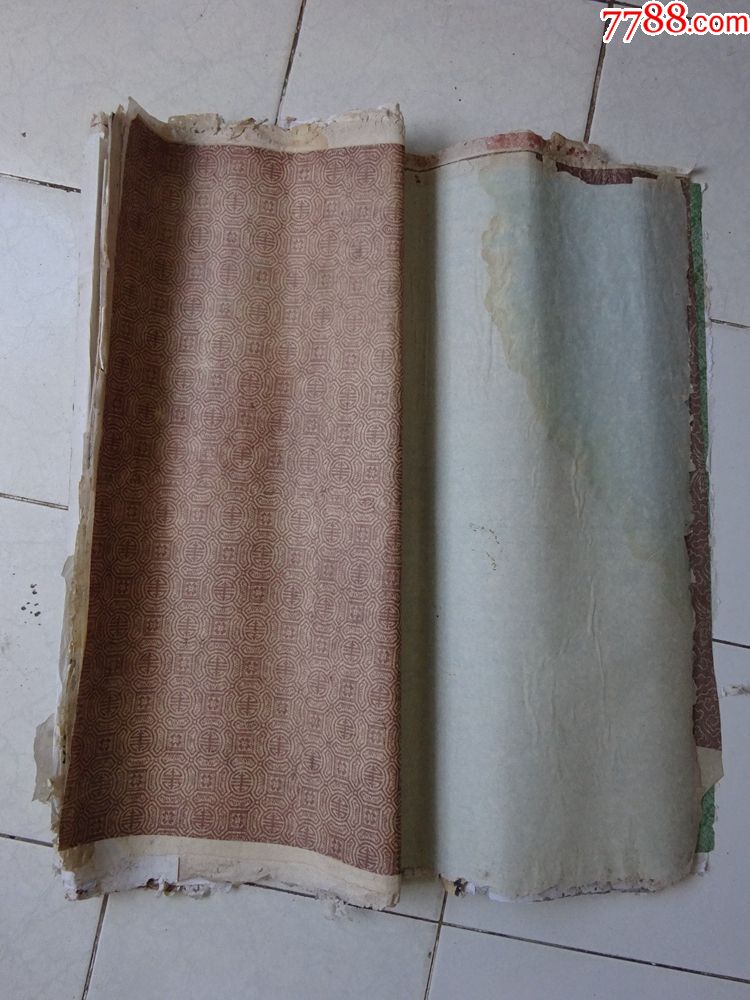 六十年代书画装裱纸(背用宣纸托裱过)25张