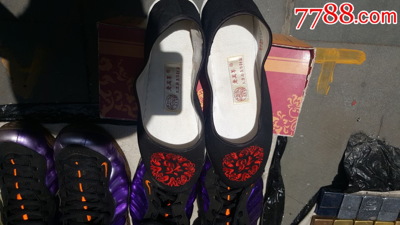 95新没穿过天津老字号老美华手工缝制千层底女士布鞋