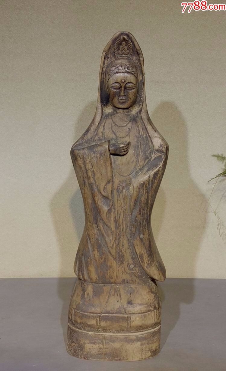 清代木雕观音佛像