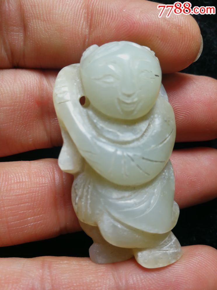 乡下收的辽代和田玉小人