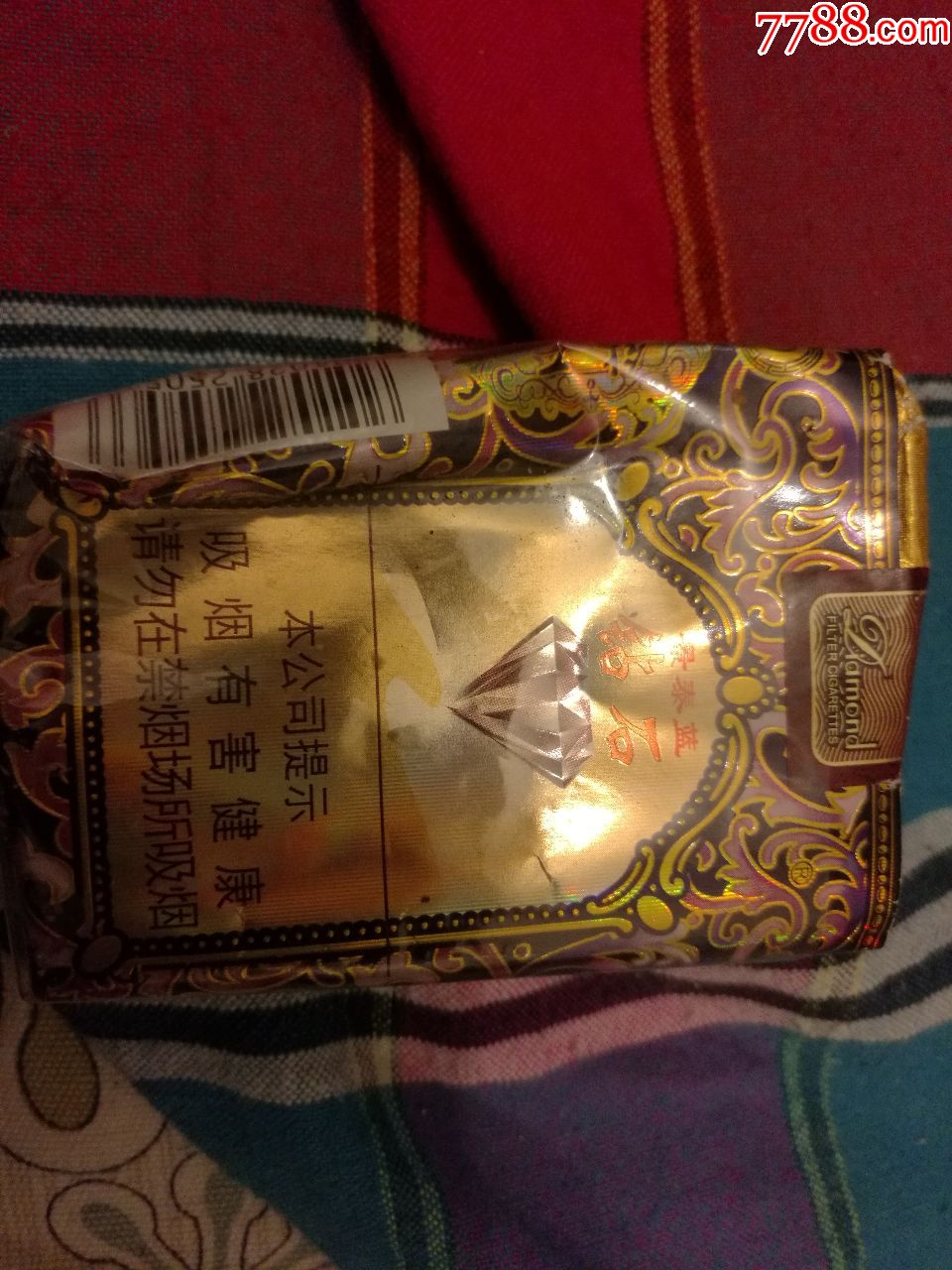 钻石景泰蓝软烟盒1个