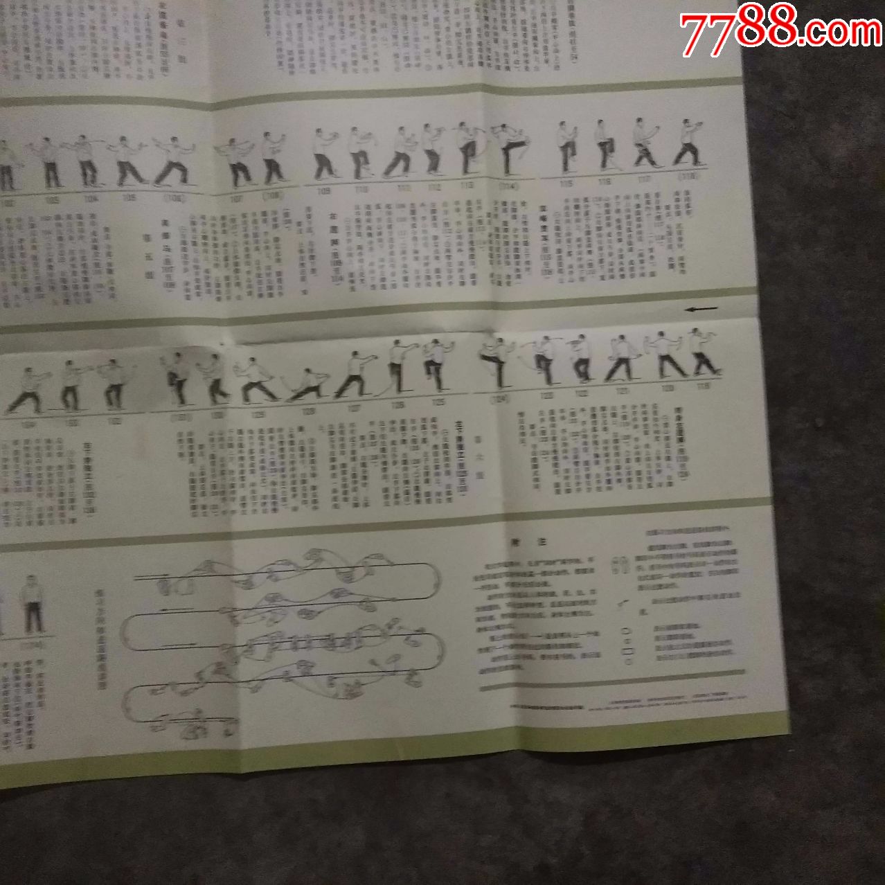 大尺寸全开挂图:简化太极拳挂图(有毛主席