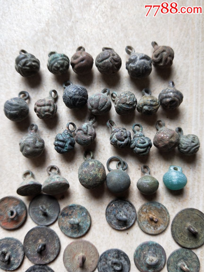 铜纽扣84种,铜扣,老纽扣