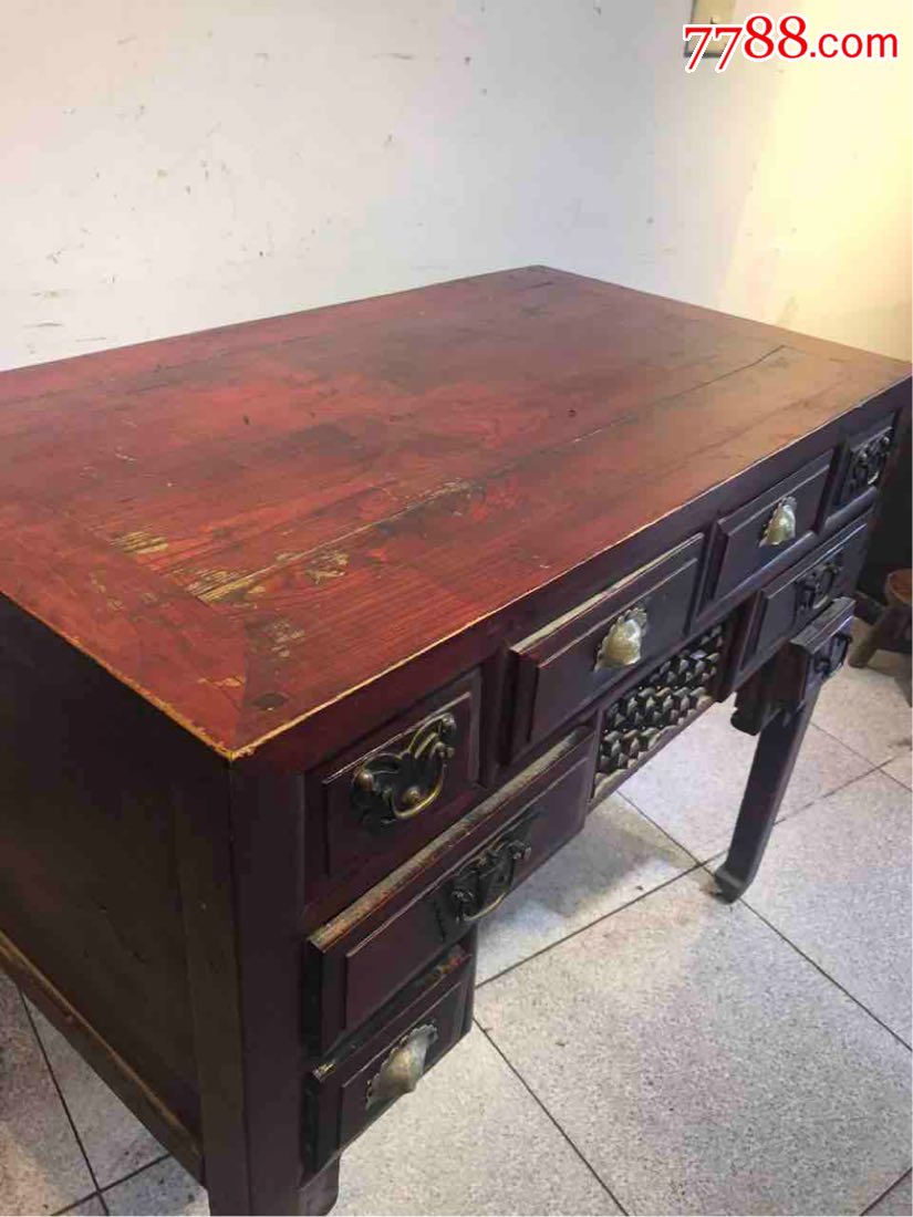 清代榆木办公桌1055885厘米高包老
