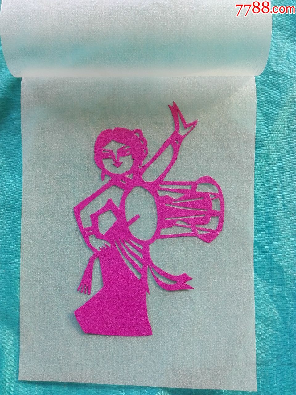 中国剪纸民族舞一套九枚