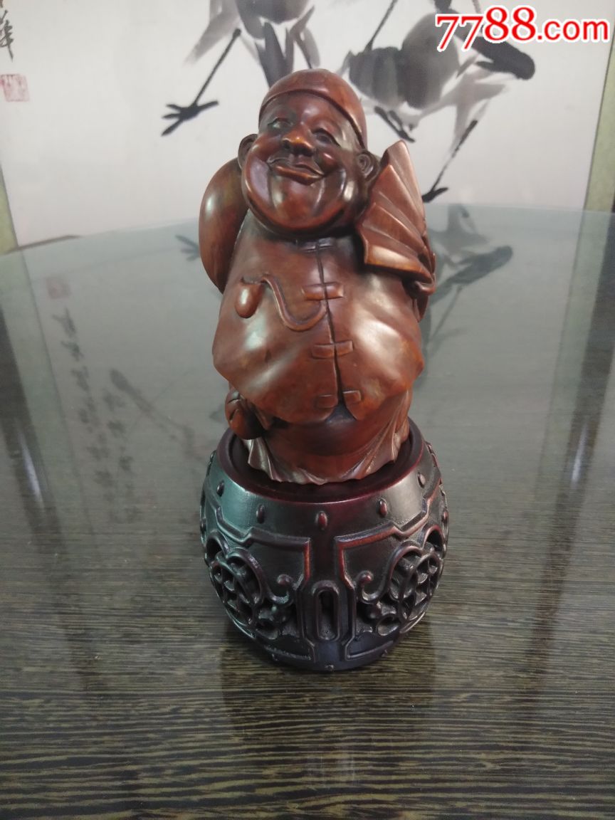 手工雕刻黄杨木大财主