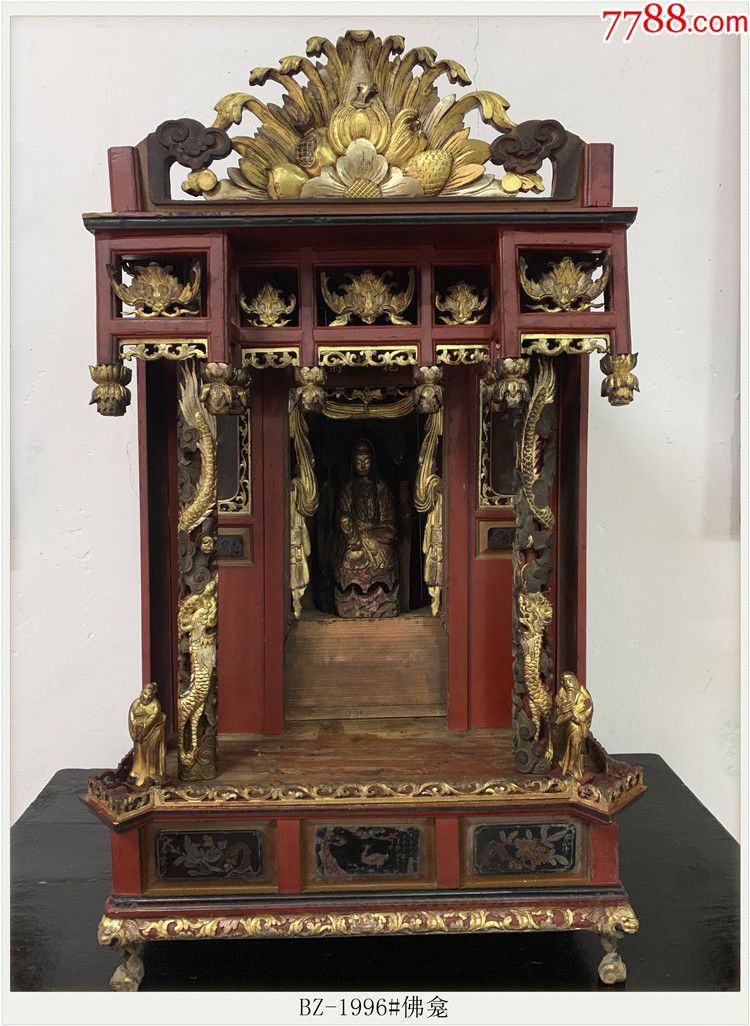 bz1996佛龛清代老木雕木雕木器神位佛龛