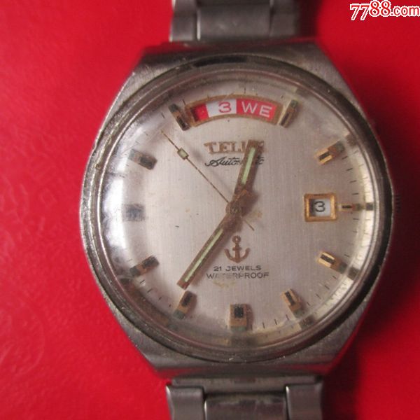 二手手表日本产铁锚自动机械表功能好