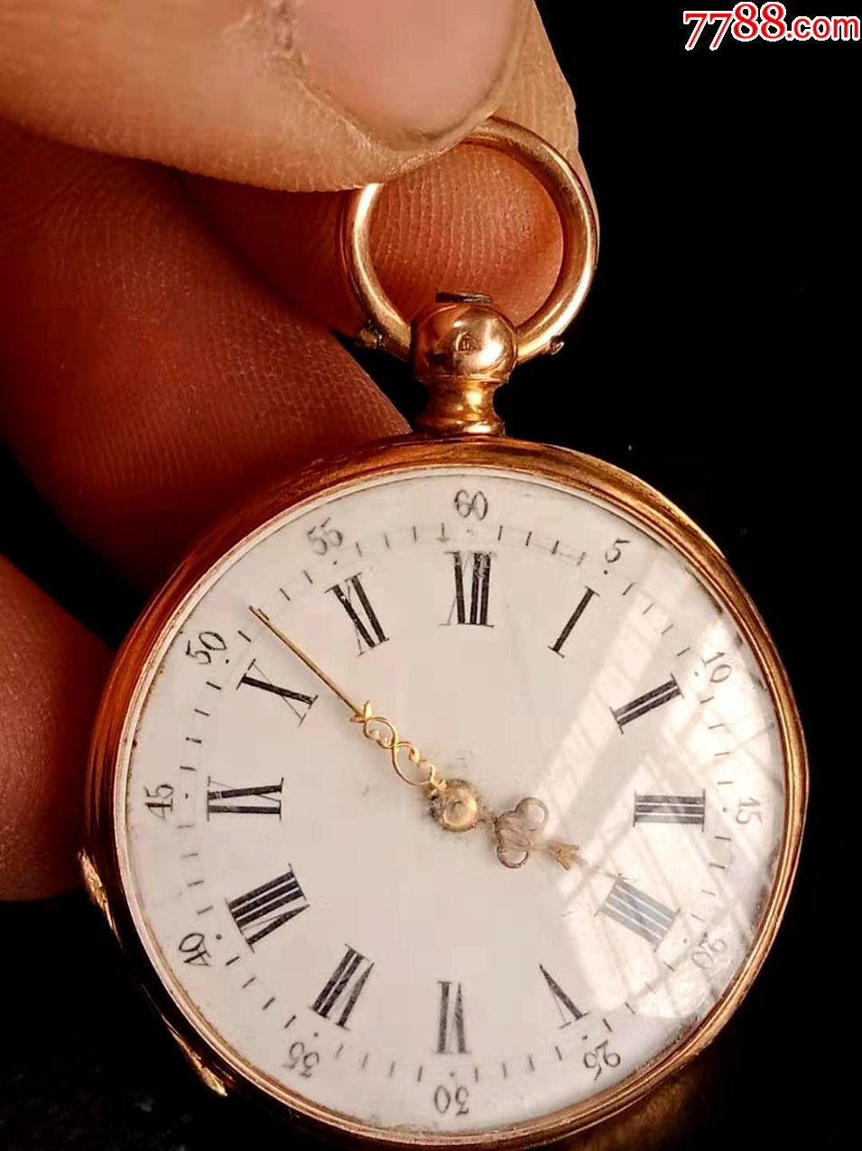 法国18k实金古董小怀表!