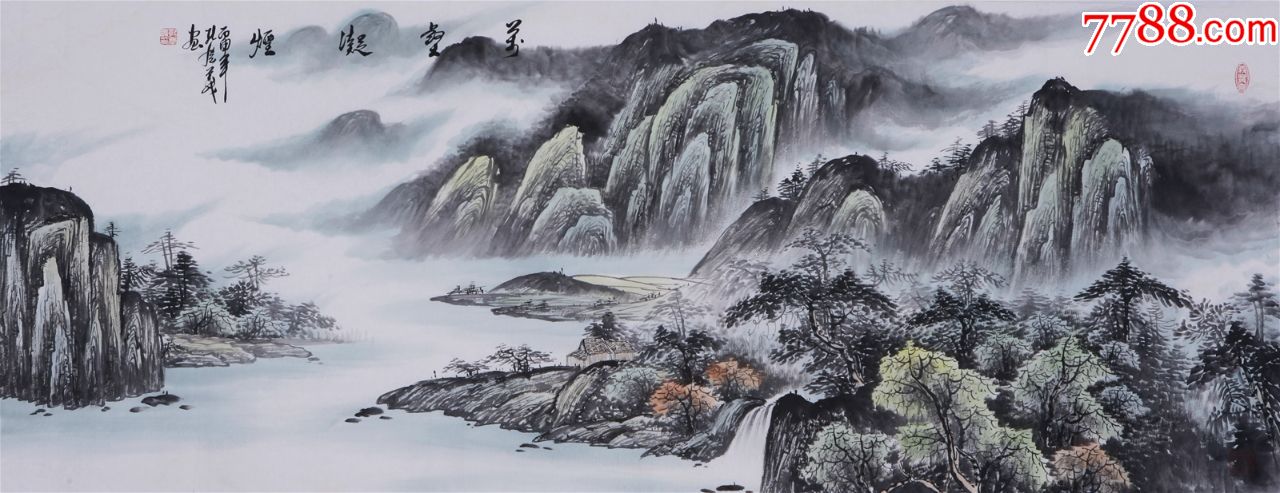 孔庆义·小六尺山水27_价格400元【承雨轩】_第1张_7788收藏__收藏