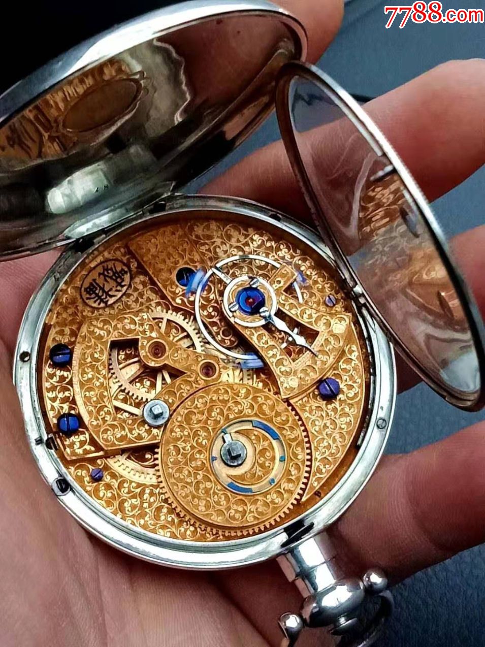 已出售!)完美品相瑞士播威63mm(特大号)1号八件怀表!