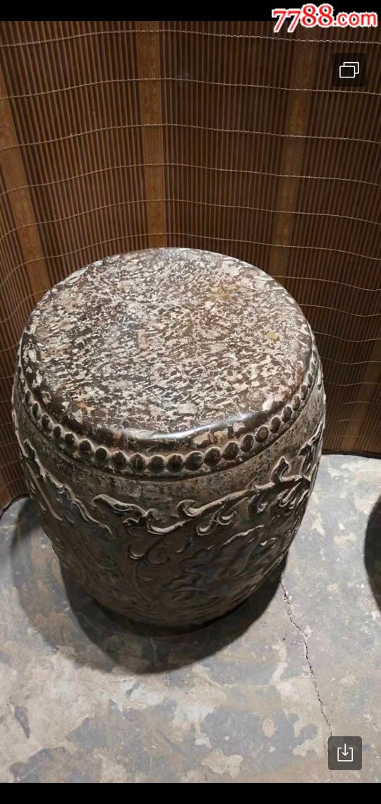 青石满工石墩一对,_石鼓/石墩_古玩交易二【7788收藏__收藏热线】