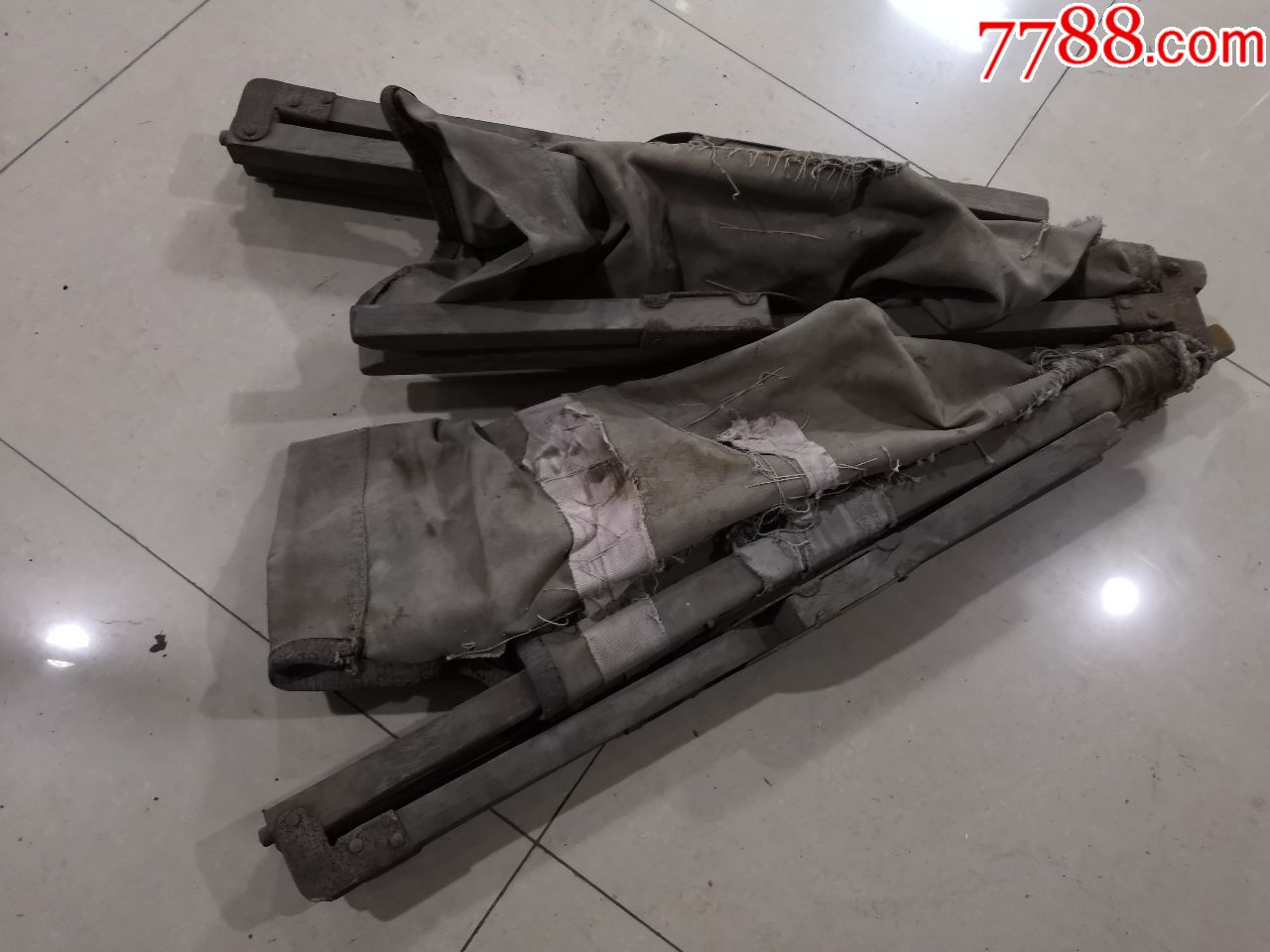 红色收藏抗战时期国军行军床原品包老保真适用爱国教育展览