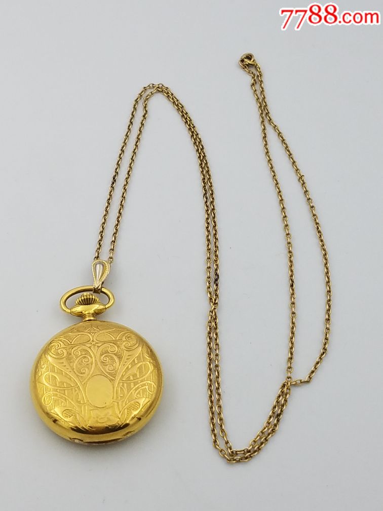 法国包金项链怀表