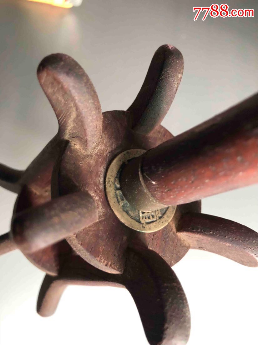 红木风筝线滚子.古玩古董收藏民俗老物件包邮