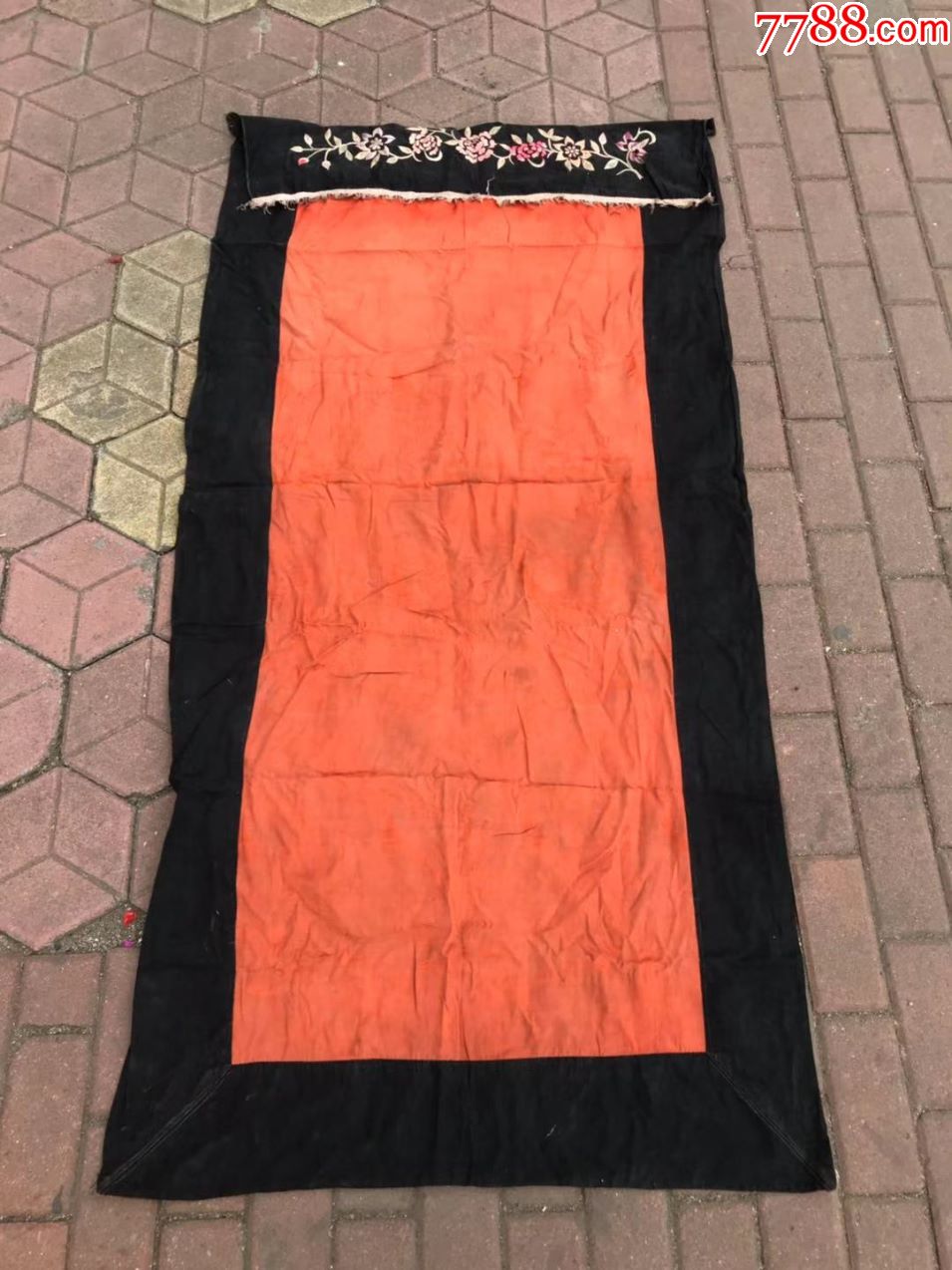 民国东北民俗老门帘,带刺绣