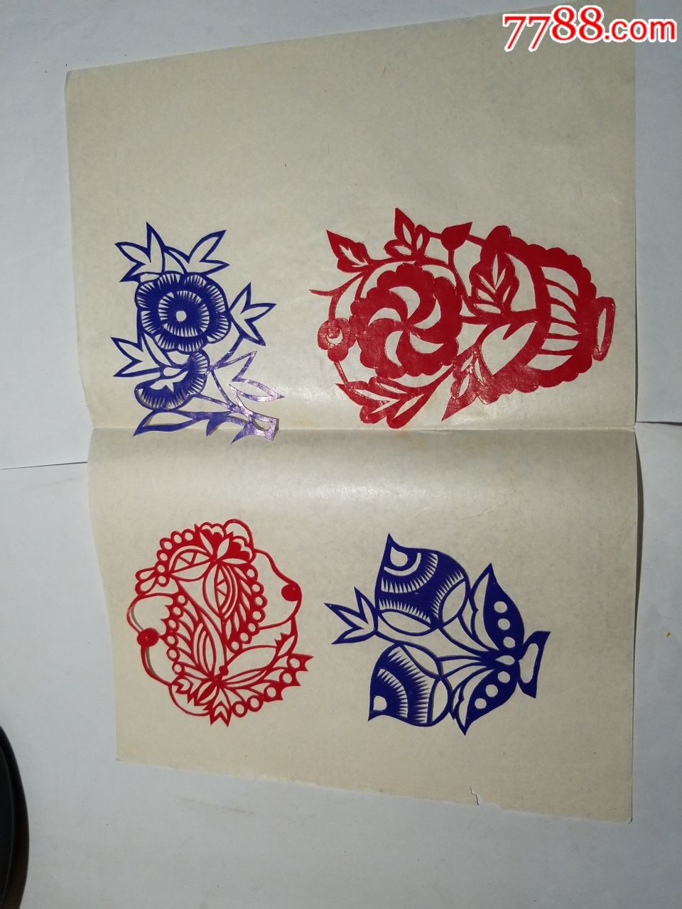 八十年代花鸟剪纸一组_剪纸/窗花_纸醉金迷缘藏阁【7788收藏__收藏