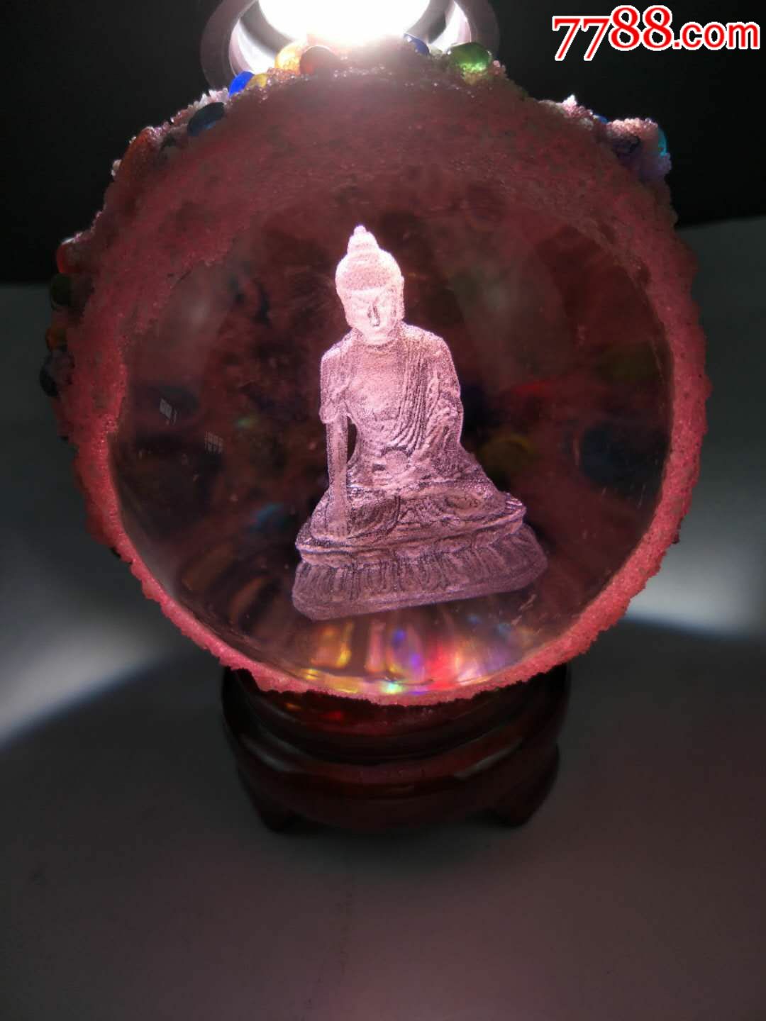 清代舍利子水晶佛像.