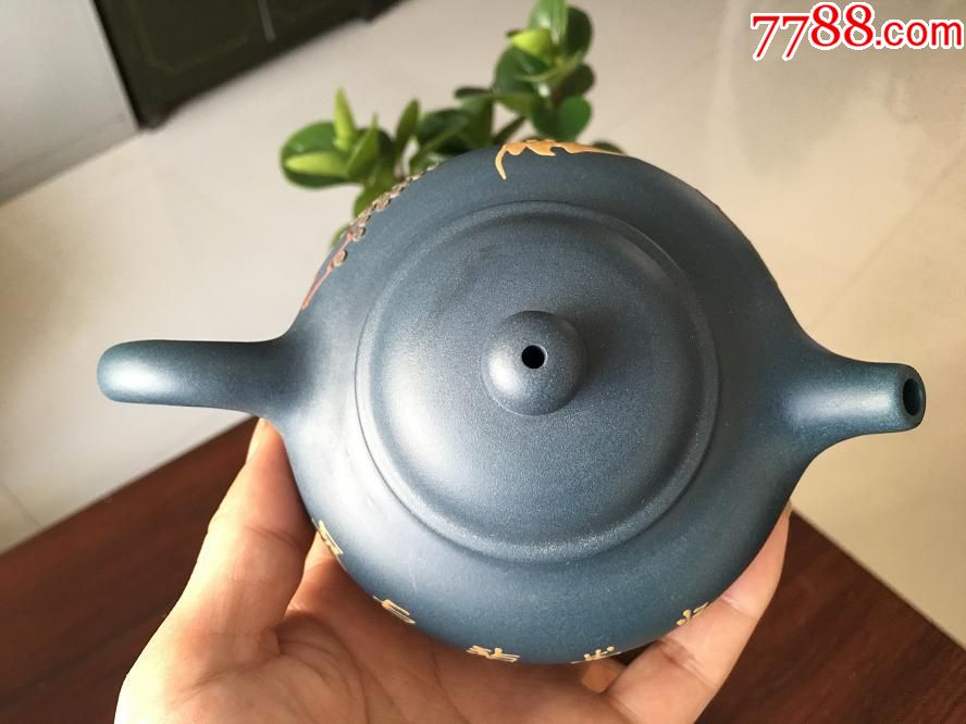 钱进大师亲制紫砂壶保真纯绿泥紫砂福禄寿喜之福壶带证书