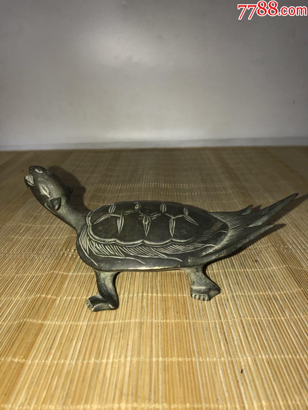 海外回流铜龟摆件