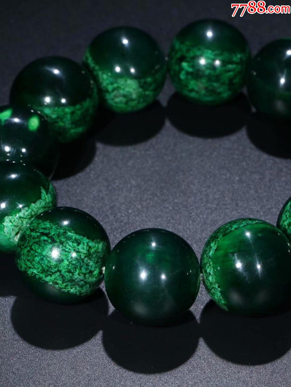 【清老虬角圆珠手串】尺寸:珠径2.0cm重98.6克.