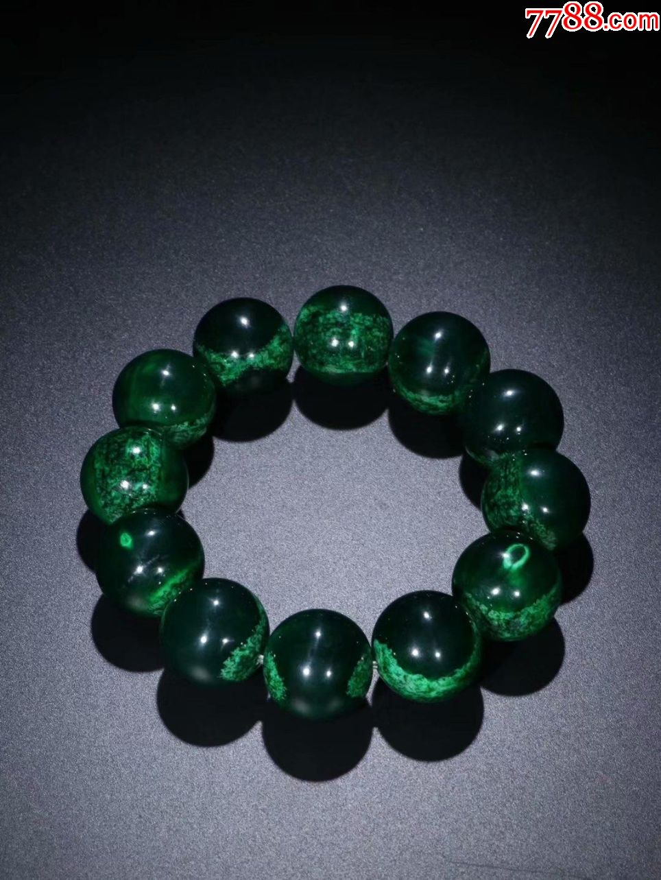 【清老虬角圆珠手串】尺寸:珠径2.0cm重98.6克.