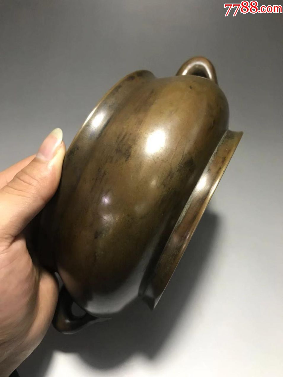旧藏"玉堂清玩"款双耳铜香炉