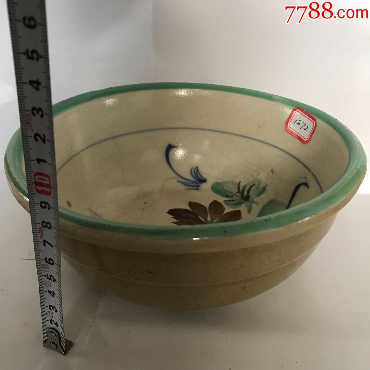 老瓷盆21cm手绘1272民俗老物件_价格40元【宝天驿站】_第1张_7788商城