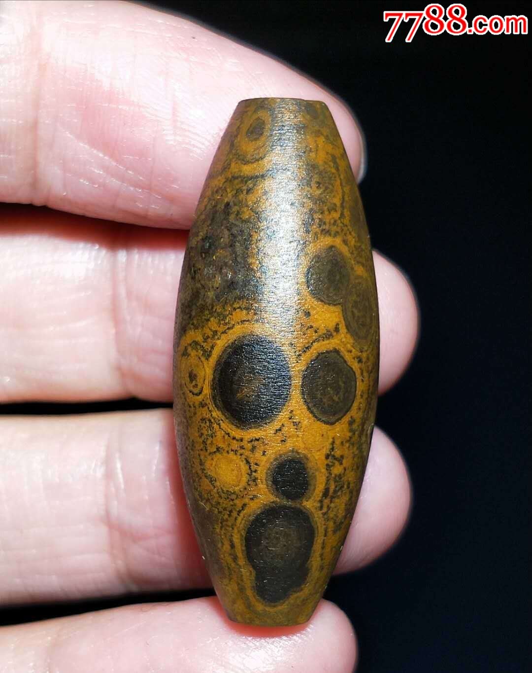 蒙天珠九眼页岩石