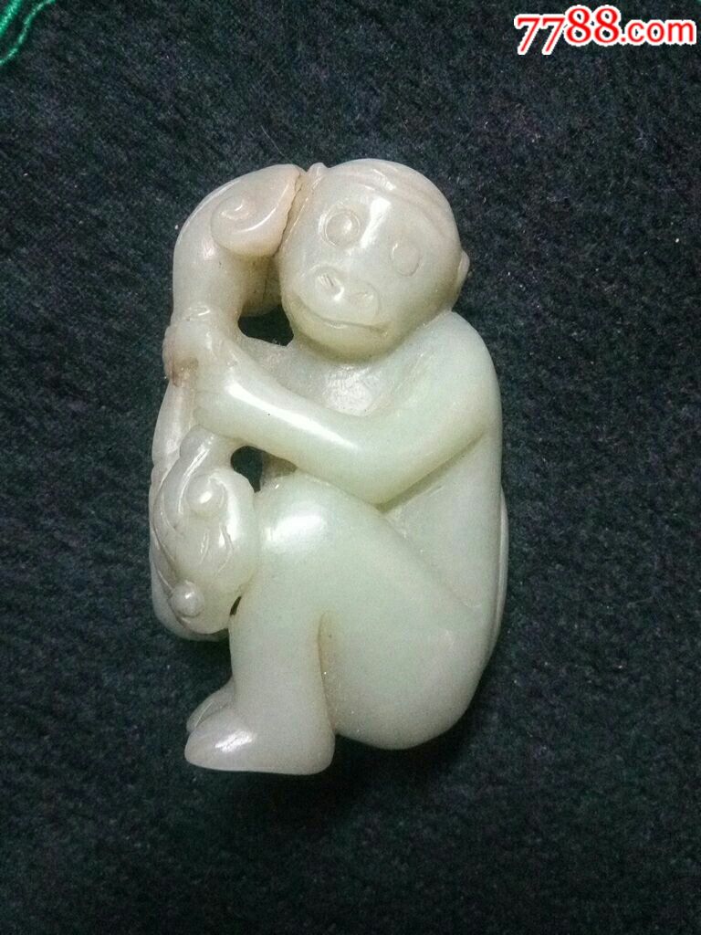 清代青玉玉猴献瑞