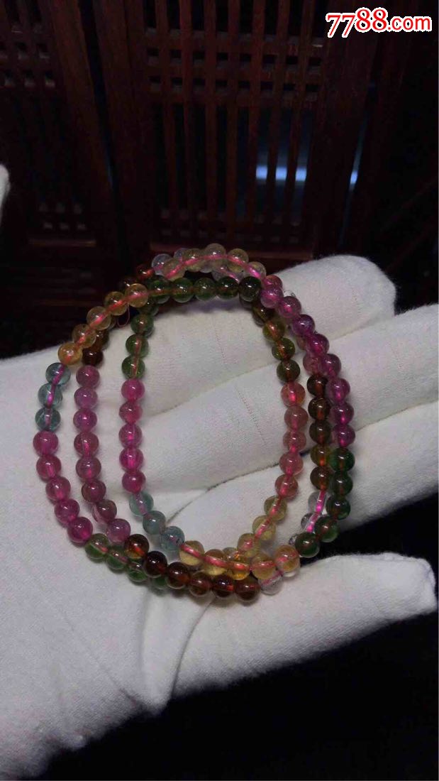 天然碧玺108手链_价格1699.