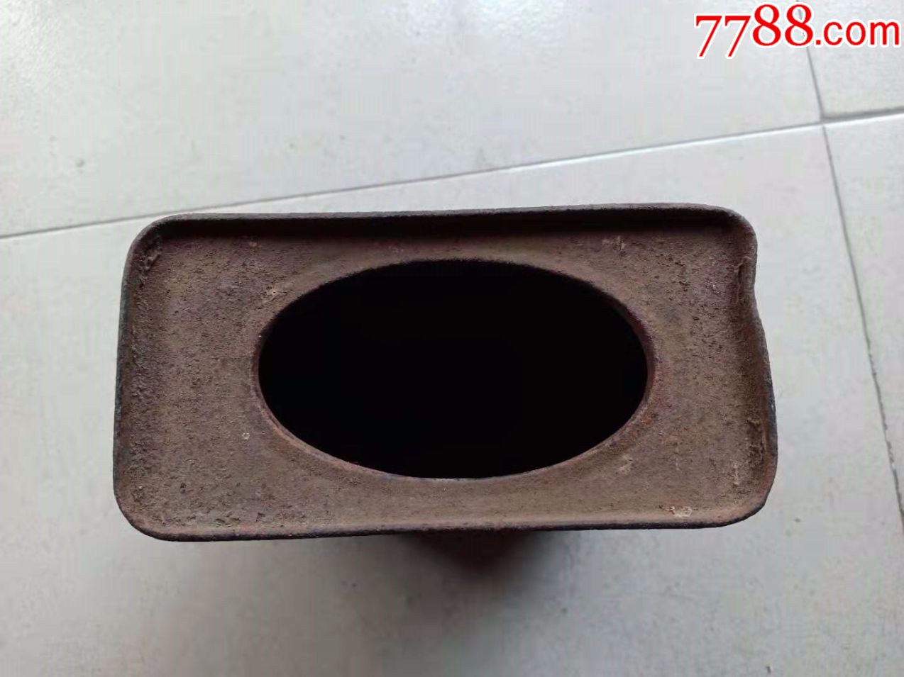 (箱10)民国龙口维新街美华商茶庄铁皮茶桶,缺盖,尺寸15*13*7cm