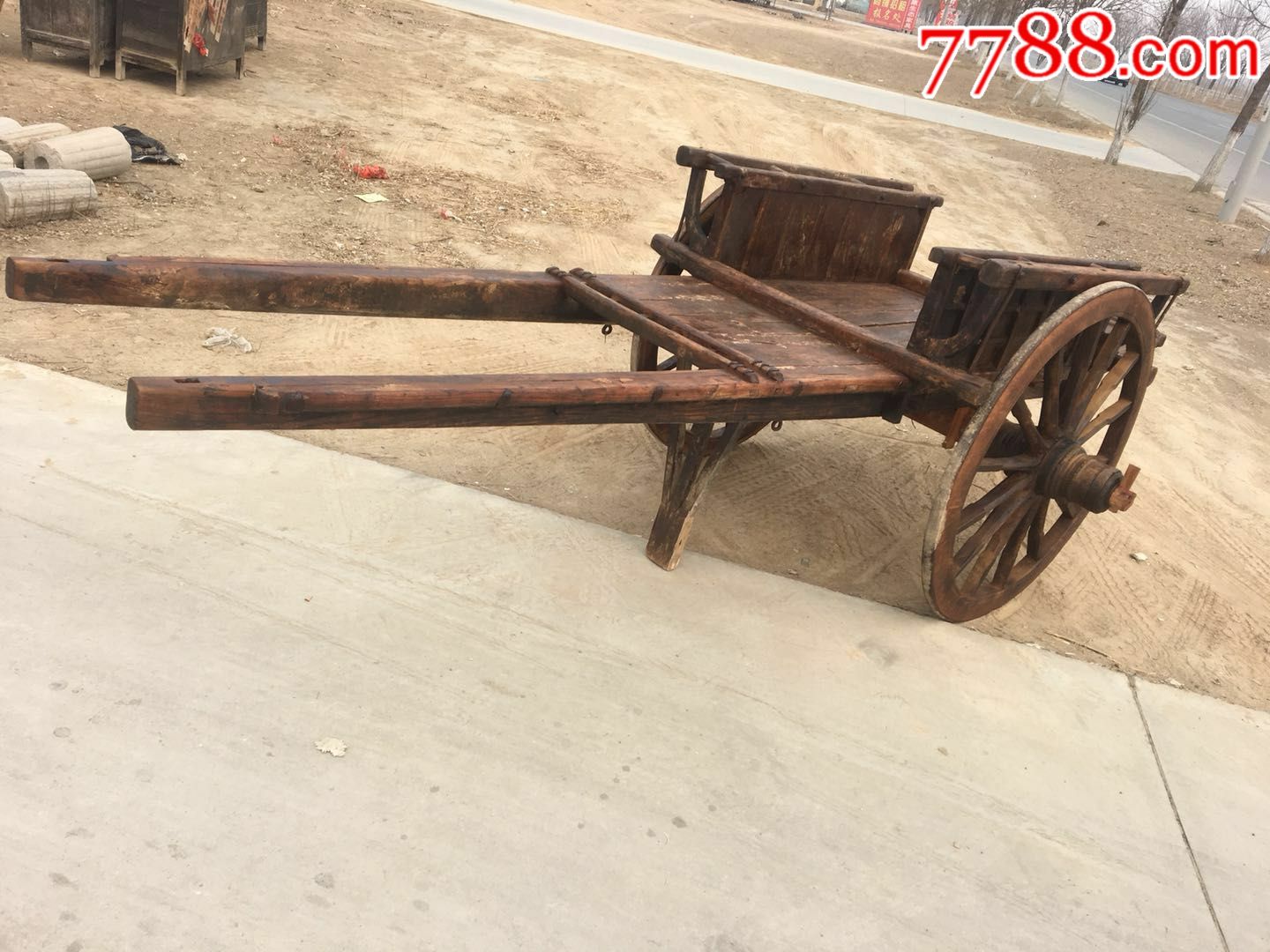 清代大马车保存最完整尺寸40126以前走亲戚用的完正一套又名轿