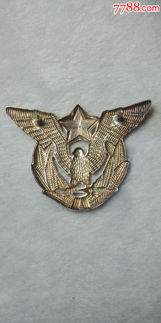 南斯拉夫空军铜鎏金银珐琅空军大帽徽