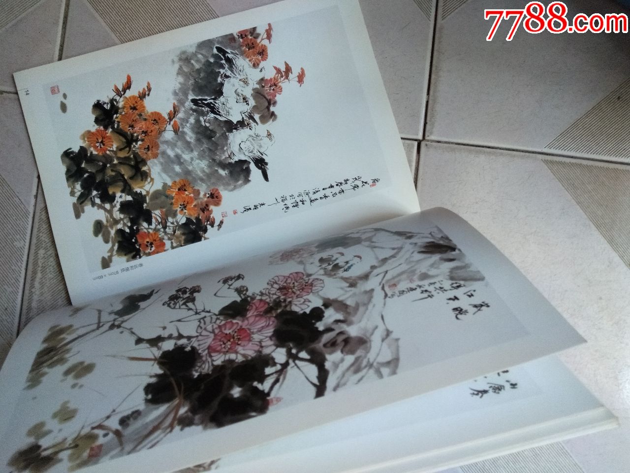 郑建国花鸟画集签名本