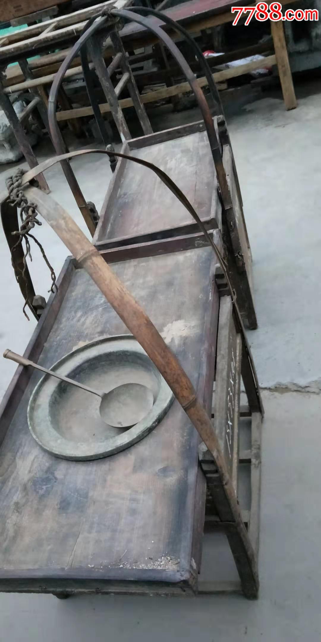 清代卖馄饨挑子一套原头货,做工精制,皮壳老辣,品象如图,民旅文化的