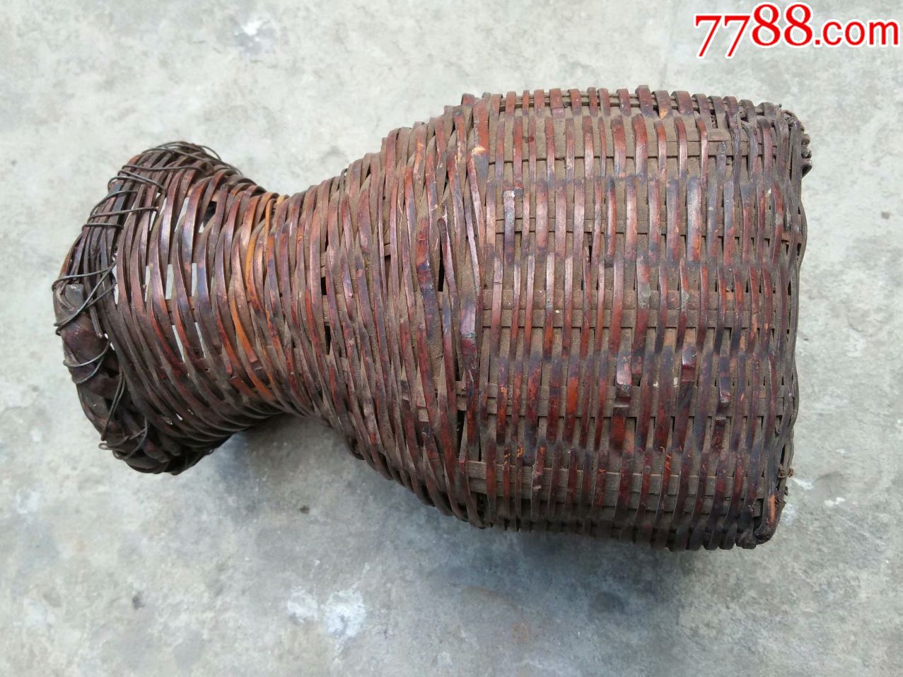 手工编织老竹笼