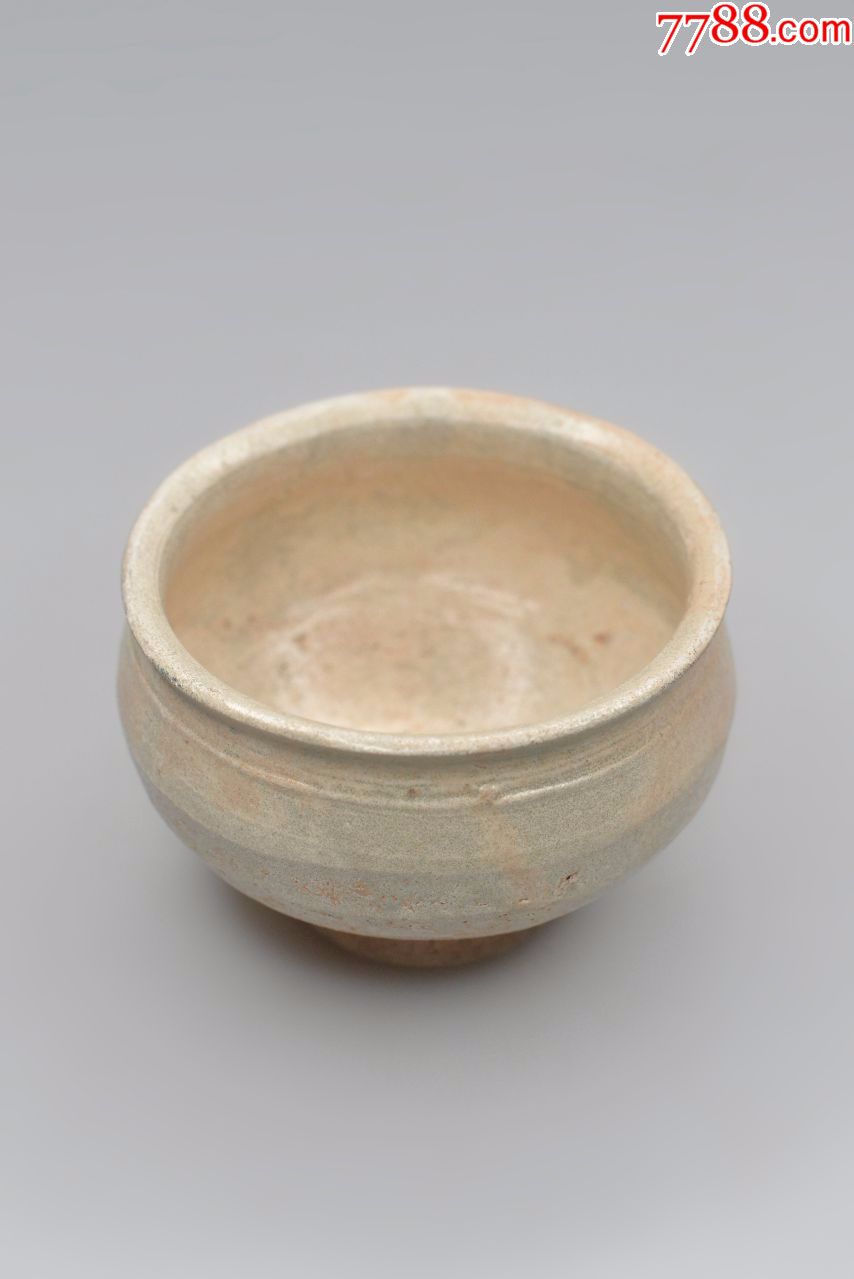 南宋代景德镇白舍窑白釉钵式香炉茶器古董老瓷器窑址货文房摆件全品