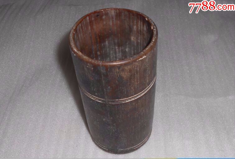 民国竹雕量米筒