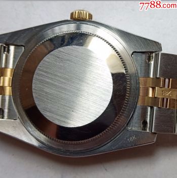 劳力士2834型18k包金把头,表带,金压圈表壳直径:36.5x13mm