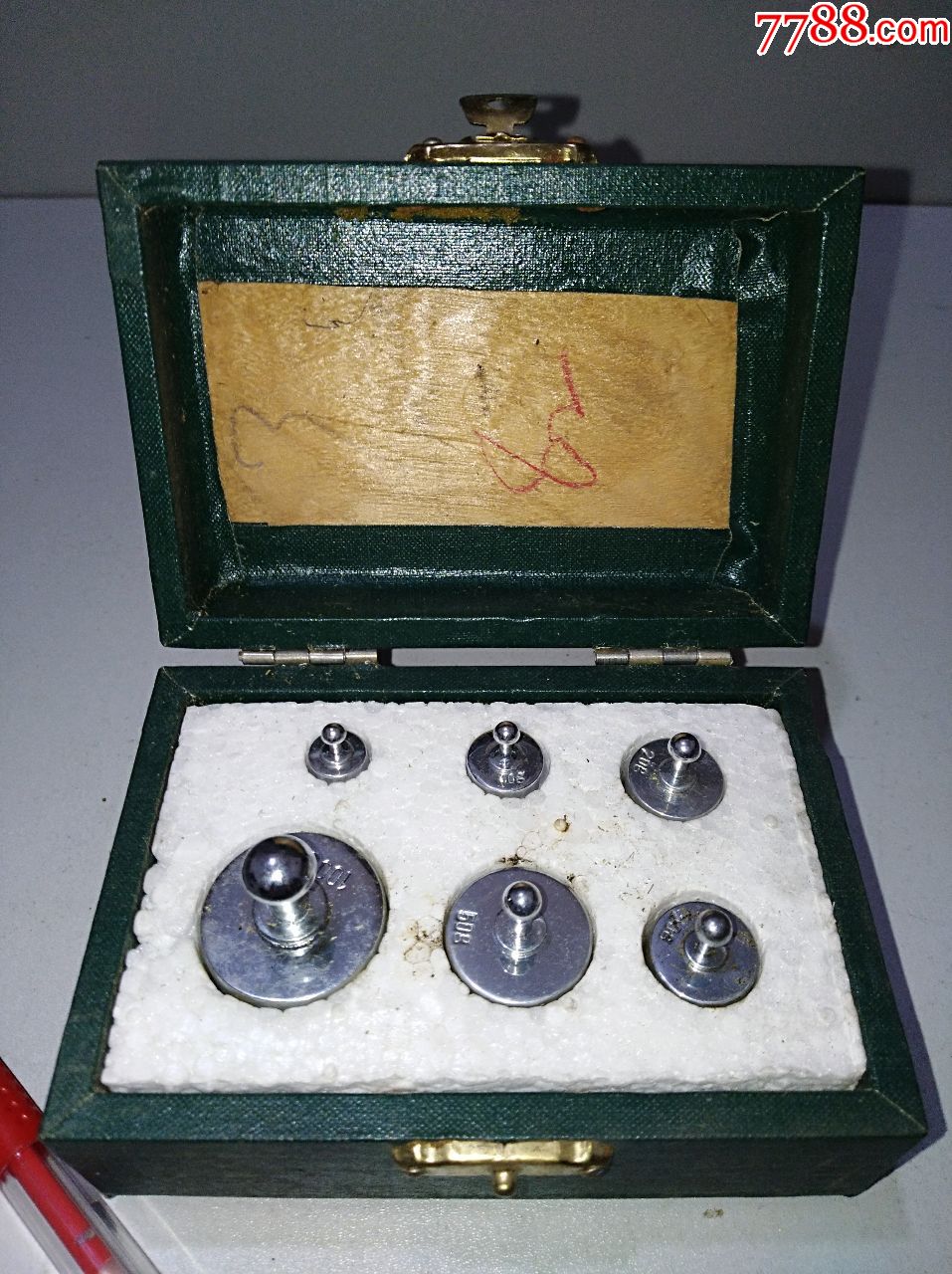 b526绿色盒子百灵砝码1盒100g/50g/20g/20/10g/5g