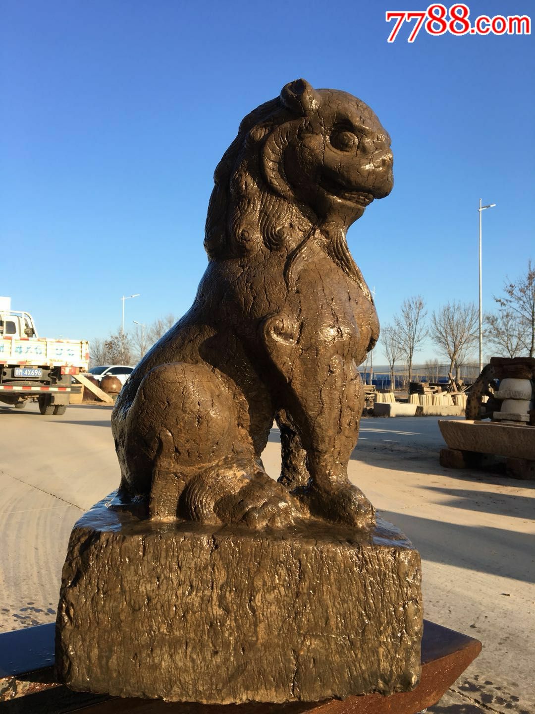 清早期青石石狮