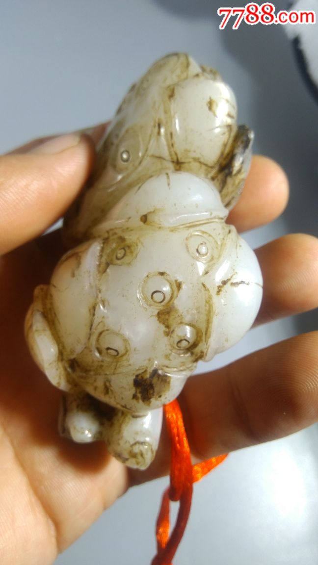 清代和田玉莲藕老把件(一口价)_和田玉_第13张_7788玉器收藏