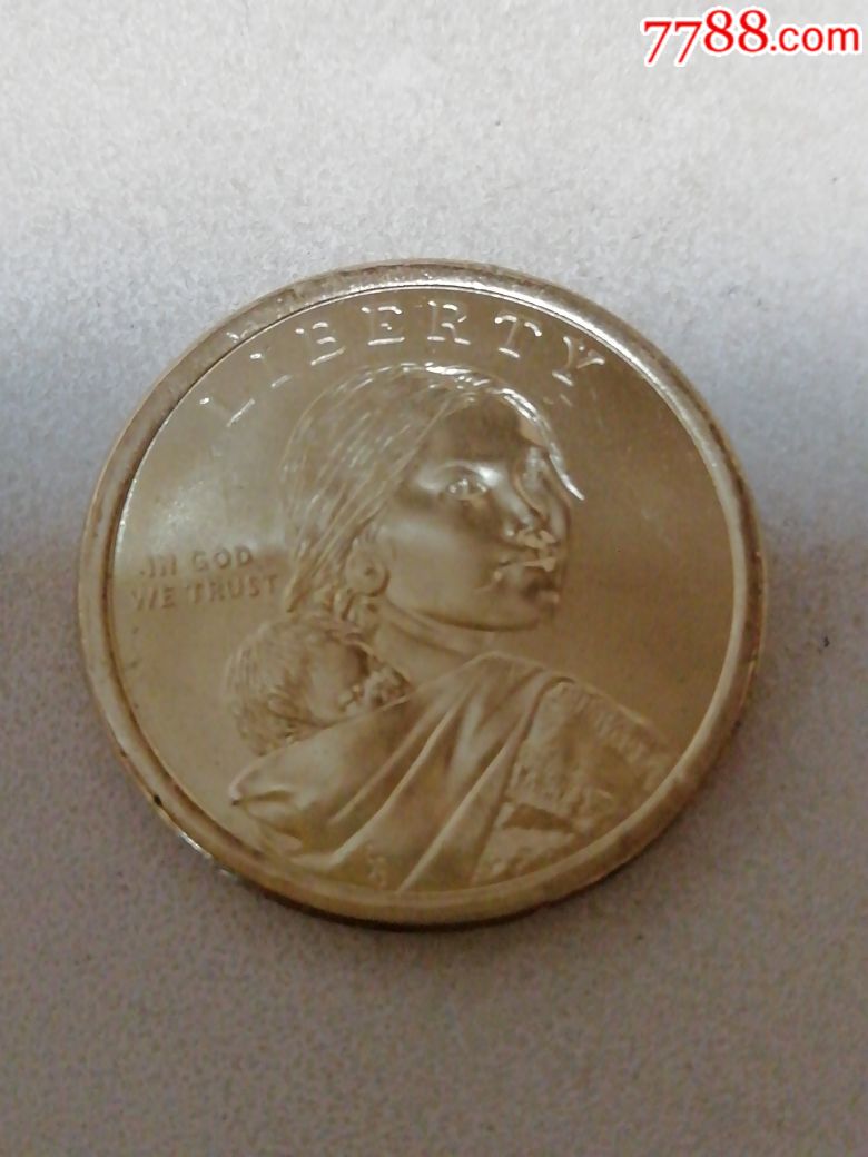 美国2018年一美元纪念币萨卡加维亚