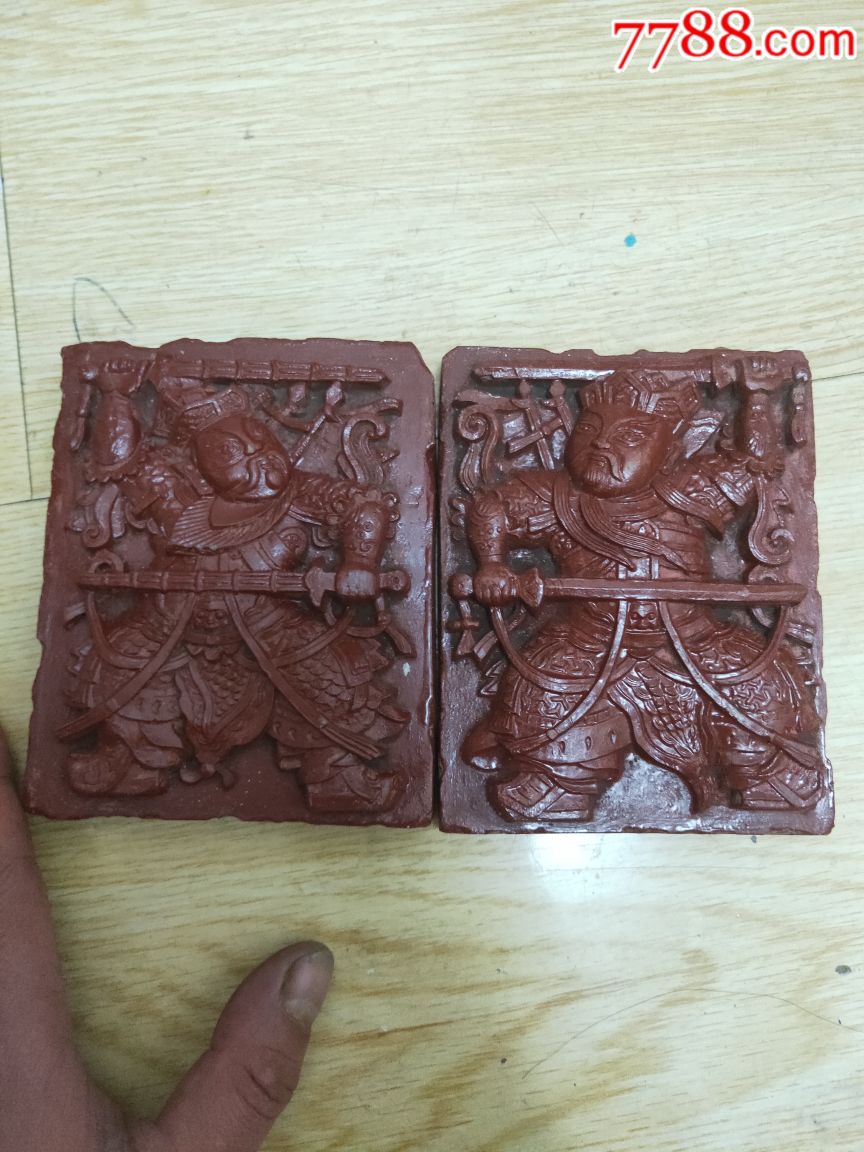 门神砖雕一对