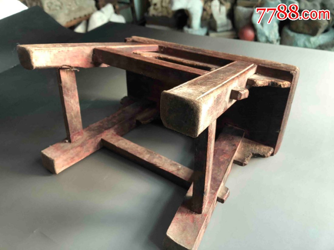 牙板小板凳民俗老家具古玩收藏包邮品相尺寸如图.可以当底座卖个稀罕!